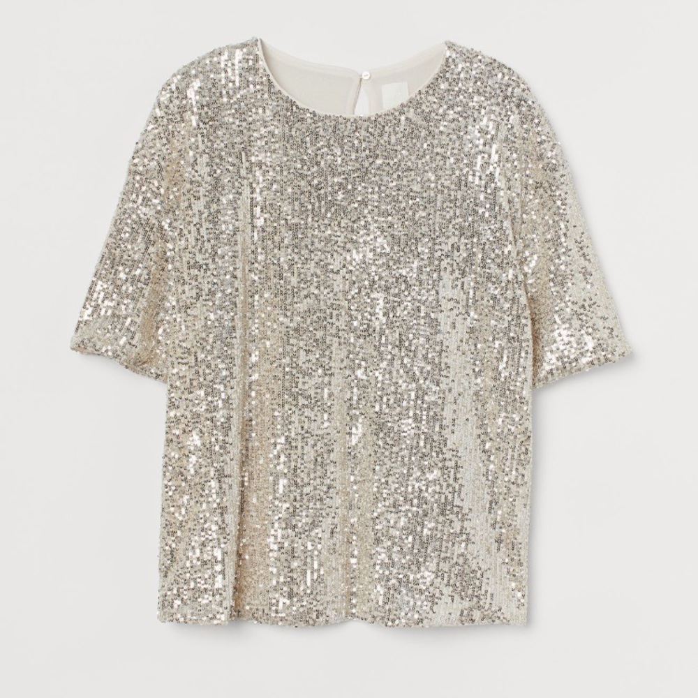 H&M shimmer box top